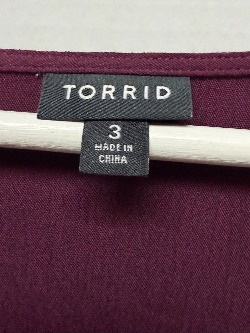 Torrid Plum Crochet-Trim Tassel Peasant Blouse size 3xl - Picture 7 of 7